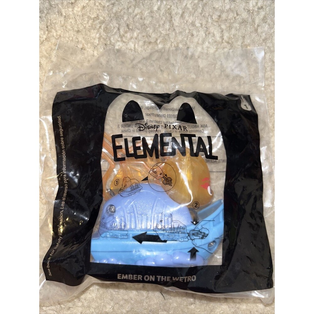 MCDONALDS HAPPY MEAL TOY #1 ELEMENTAL EMBER ON THE WETRO DISNEY PIXAR 2023